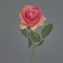 Konstgjord ros SIMONY, laxros-rosa, 45cm, Ø8cm
