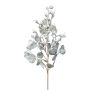 Konstgjord eukalyptusgren GRIFLO med frukter, frusen, vitgrå, 55cm