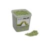 Dekorationspärlor / expanderade lerpärlor PERLA, glänsande äppelgrönt, 1-4mm, 5,5l hink, tillverkad i Tyskland