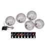 LED-julgranskula LUVELIA, 5 st, glänsande svart, Ø8cm