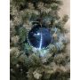 LED-julgranskula LUVELIA, 5 st, glänsande mörkblå, Ø8cm