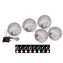 LED-julgranskula LUVELIA, 5 st, glänsande mörkblå, Ø8cm
