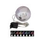 LED-julgranskula LUVELIA, glänsande cerise, Ø15cm
