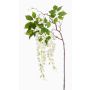 Stor konstblomma, blåregn, gren NISSRINE med blommor, vit, 145cm