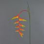 Dekorationsblomma Heliconia MEIHUA, orange-gul-grön, 95cm, Ø30cm