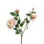 Dekorativ kvist med ros SHIYUN, krämrosa, krämfärgad-cerise, 60cm, Ø3,5-8,5cm