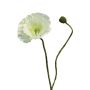 Konstblomma vallmo YILAN, vit, 60cm, Ø12cm