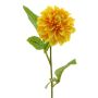Konstgjord blomma, dahlia WANRU, gul-orange, 50cm, Ø9cm