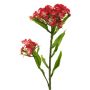 Konstgjord blomstergren med skäggnejlika YUFENG, röd, 60cm