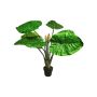 Konstgjord växt Alocasia Calidora SHIQI, blommor, dekorativ kruka, grön, 105cm
