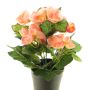 Konstgjord begonia HETIAN i dekorativ kruka, laxrosa, 25cm