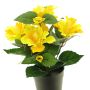 Konstgjord blomma hibiskus GUOXIAO i dekorativ kruka, gul, 25cm