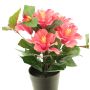 Konstgjord blomma, hibiskus GUOXIAO i dekorativ kruka, rosa, 25cm