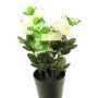 Konstgjord azalea JINGSHU i dekorativ kruka, krämfärgad, 25cm