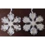 Akrylhängare snöflinga YLVALIE, 2 st, glitter, transparent-silver, Ø10cm