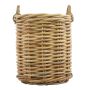 Rund rottingkorg BENIGNO med handtag, brun, 59cm, Ø44cm