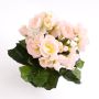 Konstgjord begonia IVANA på stödpinne, rosa-vit, 20cm, Ø3-5cm