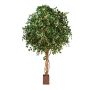 Konstgjord Ficus Benjamini RAMZO, äkta stammar, i kruka, grön, 315cm