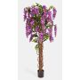 Konstgjord guldregn ARIANA, äkta stammar, med blommor, lila, 180cm
