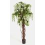 Konstgjord guldregn ARIANA, äkta stammar, med blommor, vit, 180cm