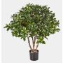 Konstgjord spindelbuske RIKU, naturstammar, grön-vit, 75cm, Ø75cm