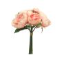 Konstgjord bukett med pioner LINYUAN, laxros-rosa, 35cm