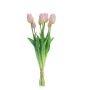 Konstgjord tulpanbukett LONA, rosa, 45cm, Ø15cm