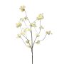 Konstgjord plommongren OUNALI med blommor, vit, 125cm