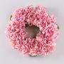 Konstgjord hortensia-krans MEJA, rosa, Ø35cm
