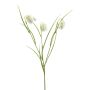 Konstgjord gren med schackbrädesblomma REMARA, vit-grön, 55cm
