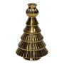 Dekorflaska gran BRIXON, linjemönster, keramik, guldmetallic, 25,2cm, Ø14,3cm