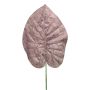 Samt Philodendron Scandens-blad AOSHEN, vinrött, vinrödt, 70cm