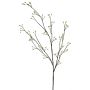 Dekorativ kvist med videkottar NAYONG med blommor, krämfärgad, 120cm