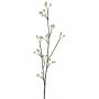 Dekorativ kvist med videkottar NAYONG med blommor, krämfärgad, 80cm