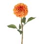 Konstblomma, dahlia BREDANA, orange, 60cm, Ø11cm