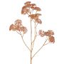 Dekorativ kvist av rödblomstrande rölleka ORTEGA, koppar, 75cm, Ø7-13cm