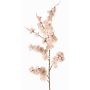 Dekorativ gren av japansk prydnadskörsbär ZORYA med blommor, rosa-krämfärgad, 125cm
