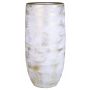 Vase AETIOS, keramik, färgövergång, vit-guld, 35cm, Ø18cm