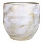 Blomkruka AETIOS, keramik, färgövergång, vit-guld, 20cm, Ø20cm
