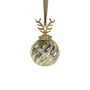 Julgranskula NUMI i glas, horn, guld, Ø8cm