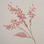 Konstgjord snöbärsgren ROGAN med frukter, metallic-roséguld, 40cm