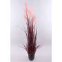 Konstgjort pampasgräs WERNHILD med ax, dekorativ kruka, rödbrun, 150cm