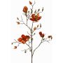 Sammet, konstgjord magnoliagren JACKA, orange, 105cm