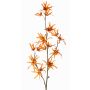 Konstgjord trollhasselgren ORAFA med blommor, orange, 80cm, Ø4-8cm