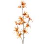 Konstgjord trollhasselgren ORAFA med blommor, orange, 80cm, Ø4-8cm