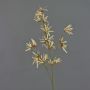Konstgjord trollhasselgren ORAFA med blommor, beige, 80cm, Ø4-8cm