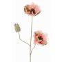 Dekorativ kvist med vallmo MODLING, rosa, 75cm, Ø12cm
