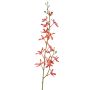 Konstgjord Cattleya-orkidégren TRASSA, röd-orange, 80cm, Ø4-8cm