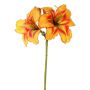 Konstblomma daglilja NEULIDA med blommor, orange-röd, 65cm, Ø11cm
