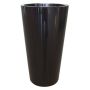 Rund, hög blomkruka THERESITA i plast, med insats, bevattningsset, svart, 75cm, Ø40cm